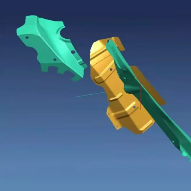 Μήτρα σφράγισης μικρών ενισχυτικών πλακών αυτοκινήτου